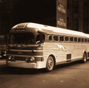 Greyhound bus line. circa 1950s