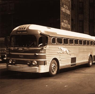 Greyhound bus line. circa 1950s