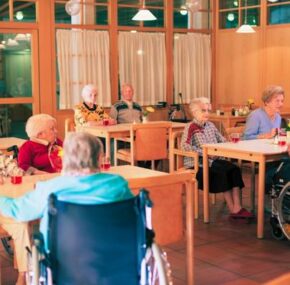 Group of senior people in nursing home
