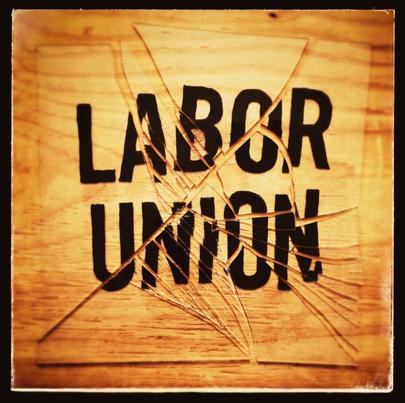 Symbolic image of broken "Labor Union"
