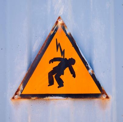 A warning sign from electrocution