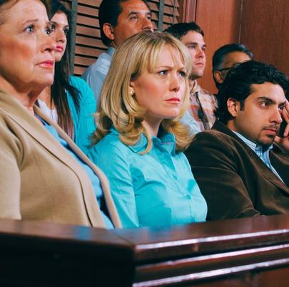 Grand jurors watching the trial