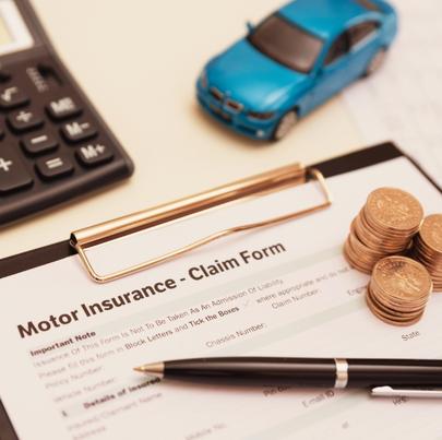 Motor or car insurance claim form