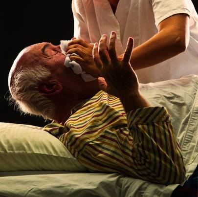 Nurse suffocating elderly man to death in his nursing home bed
