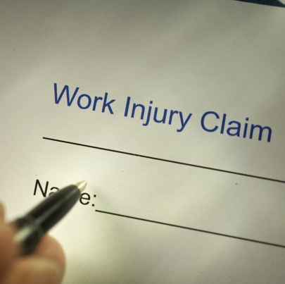 shot of word work injury claim