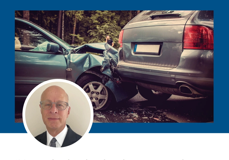 Image of a Car damaged in an accident.