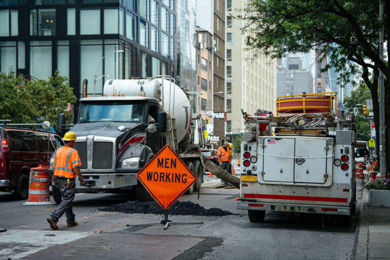 Construction work in Chicago
